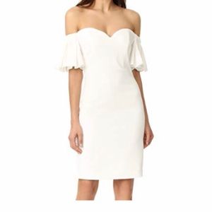 Badgley Mischka Off Shoulder Bell Sleeve Dress